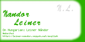 nandor leiner business card